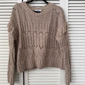 Old Navy Women's Textured Knit Sweater - Beige